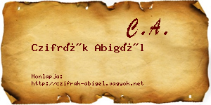 Czifrák Abigél névjegykártya